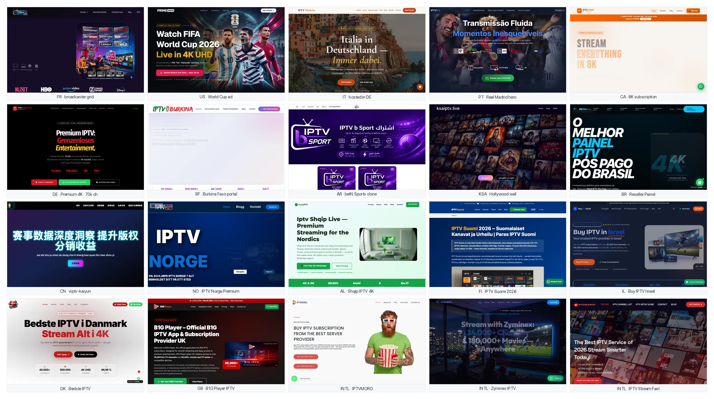 Examples of IPTV Websites